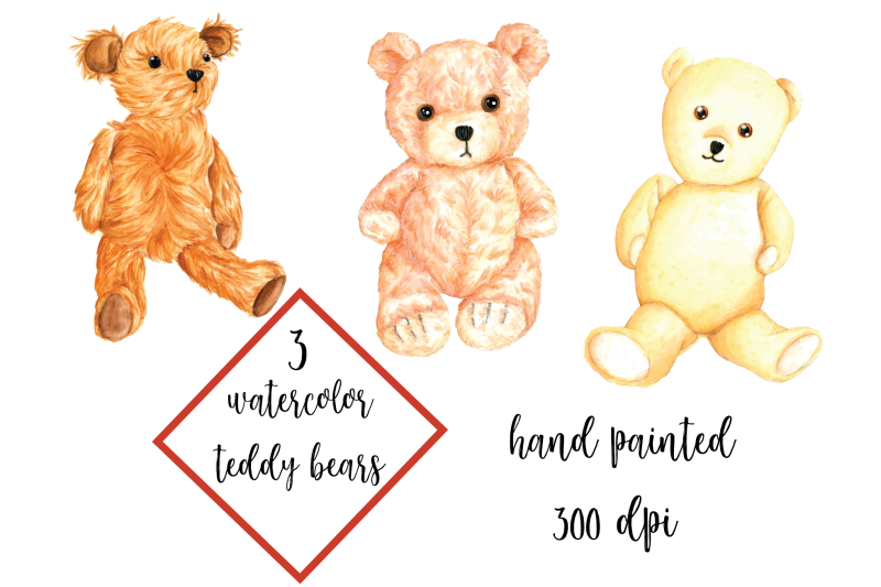 watercolor-cute-teddy-bears