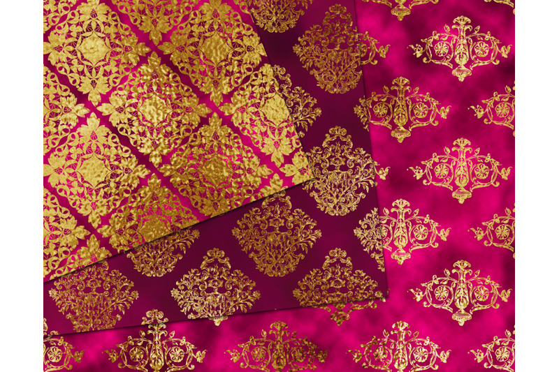 pink-amp-gold-damask-decorative-papers