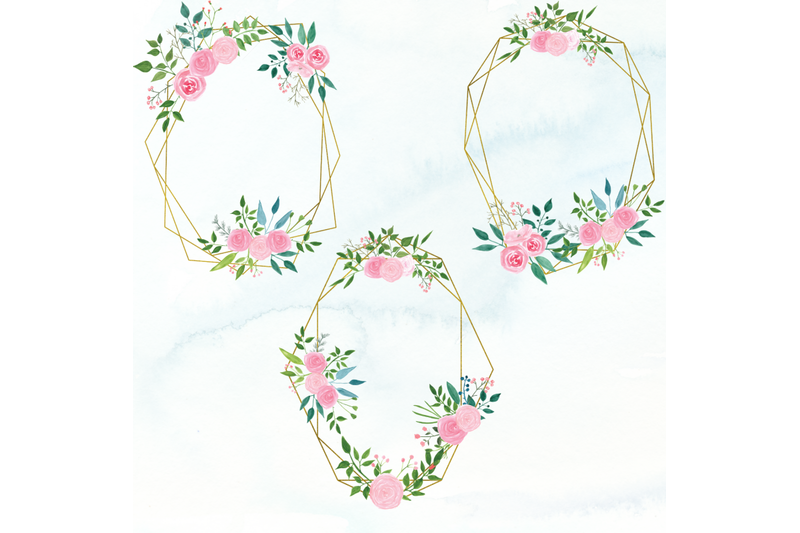 20-watercolor-floral-geometric-frames