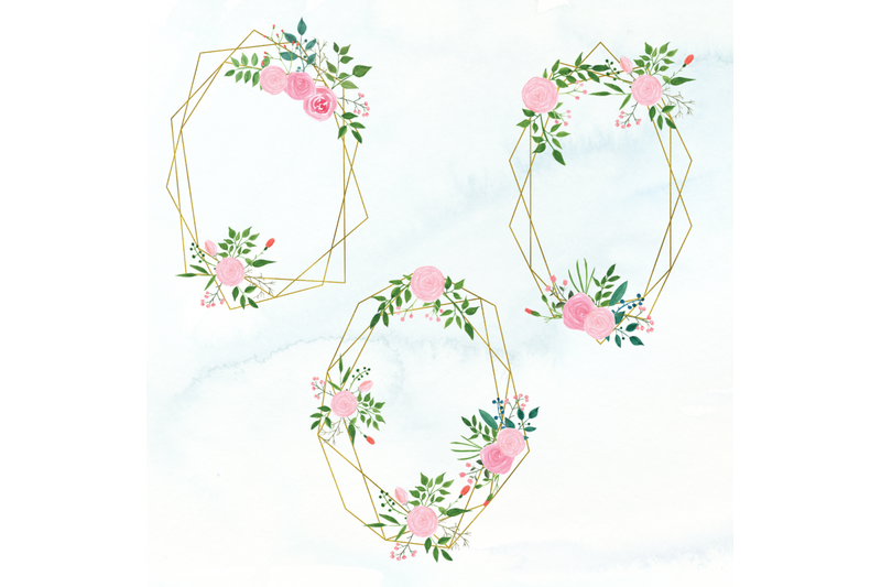 20-watercolor-floral-geometric-frames