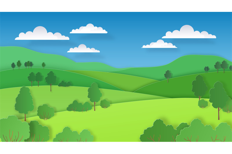 paper-cut-landscape-nature-green-hills-fields-mountains-and-forest-p