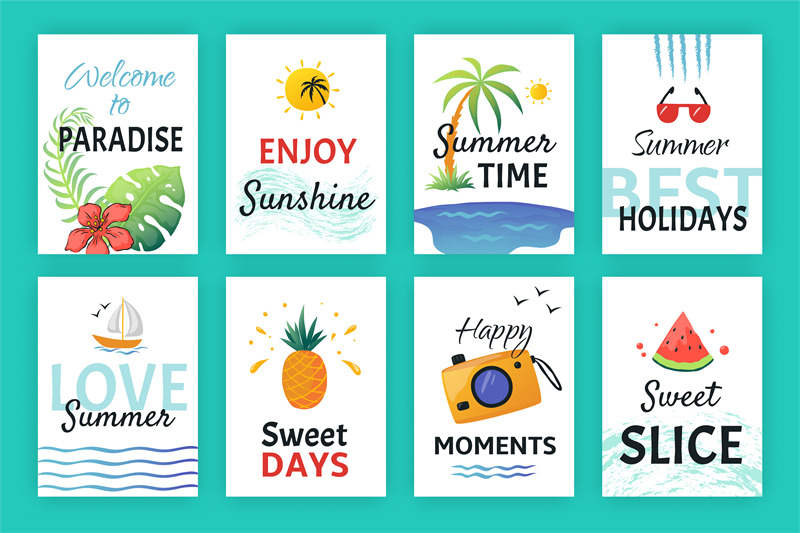 summer-doodle-poster-beach-party-banners-with-simple-patterns-and-let