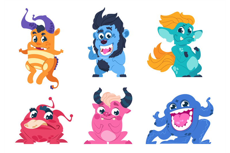 cartoon-monsters-cute-little-angry-animals-mascot-characters-with-sm