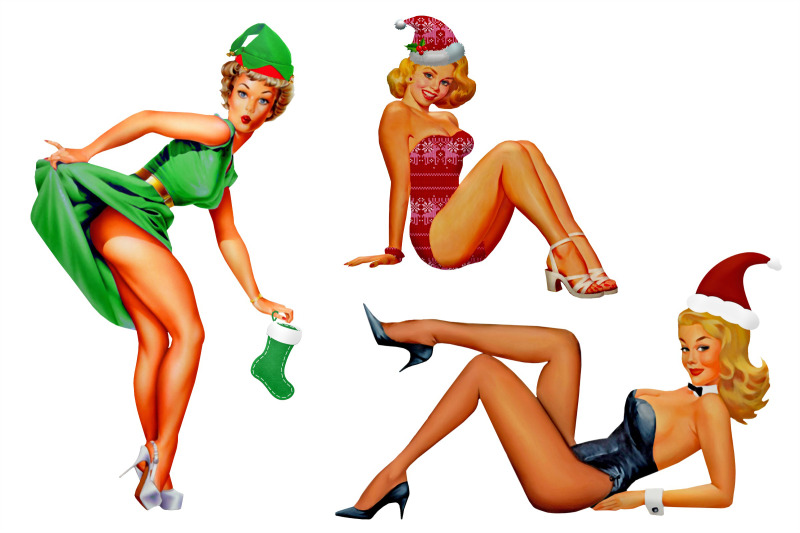 retro-pin-up-christmas-girls-clip-art