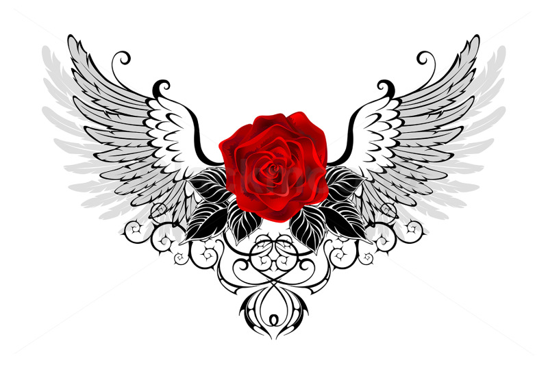 angel-red-rose