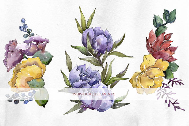hand-drawn-watercolor-flowers-and-bouquets-png