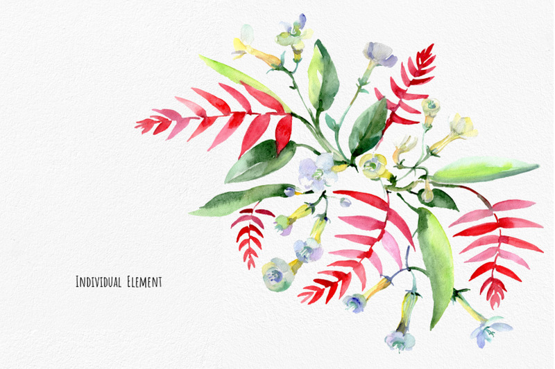 bouquet-watercolor-and-pattern-background-png