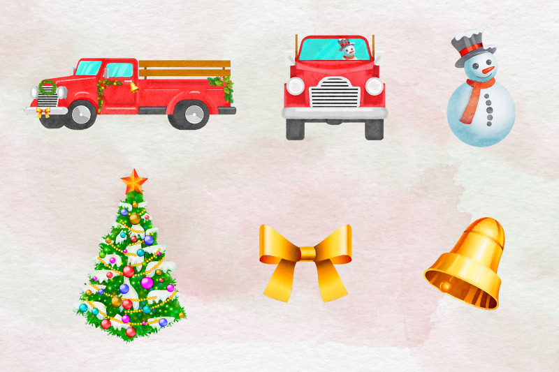 watercolor-christmas-truck-clipart