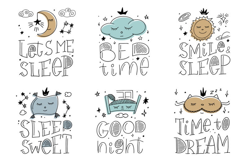 quot-sleep-time-quot-hand-drawn-modern-collection