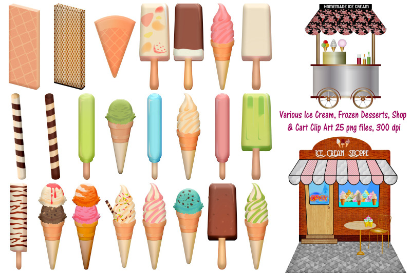 ice-cream-frozen-dessert-shop-and-cart-clip-art