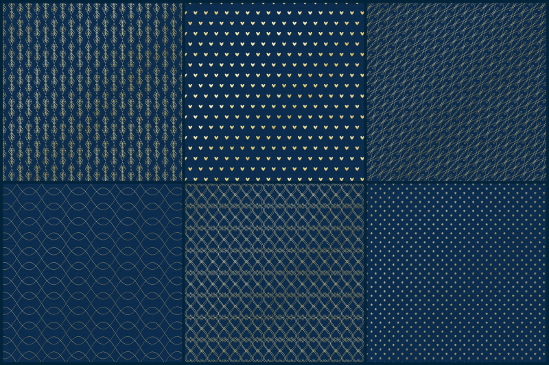 navy-and-gold-foil-digital-papers