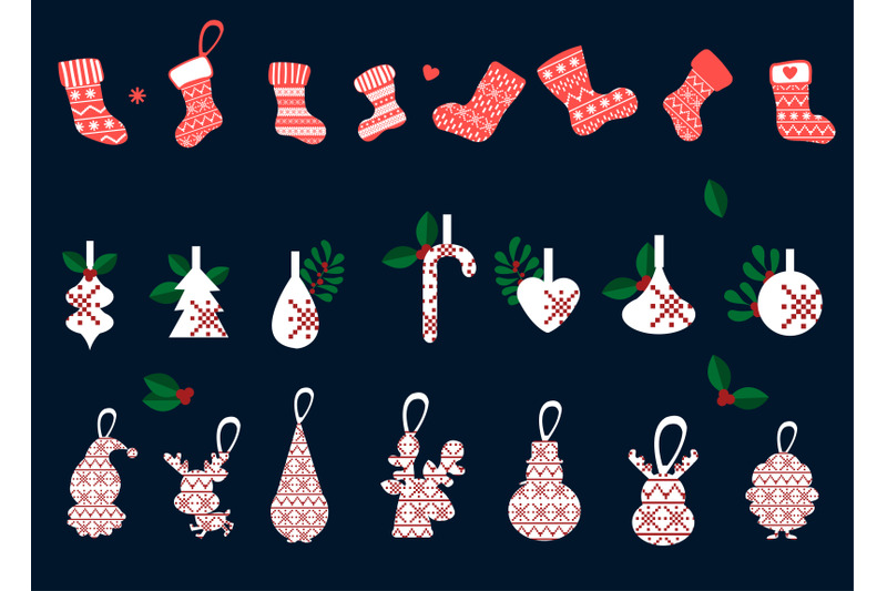 christmas-patterns-and-isolated-elements