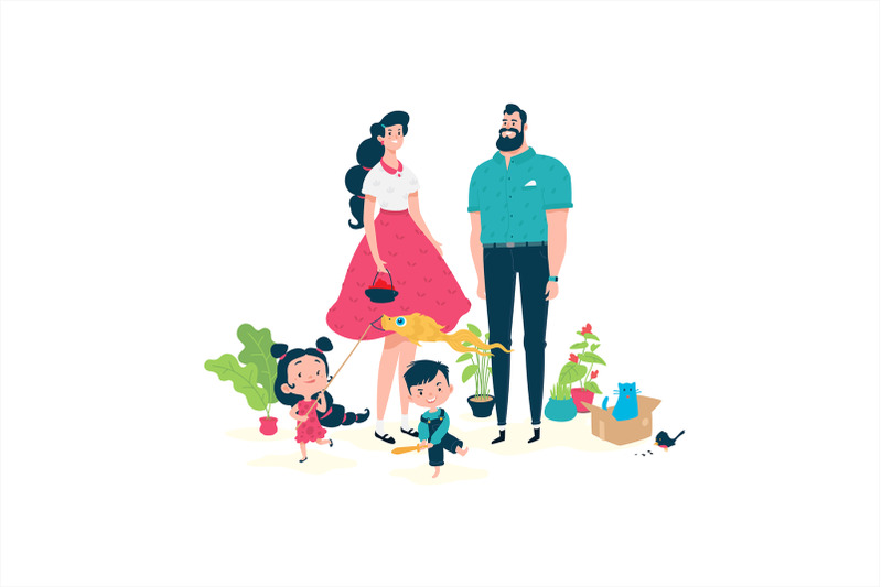 cartoon-family-3-illustrations