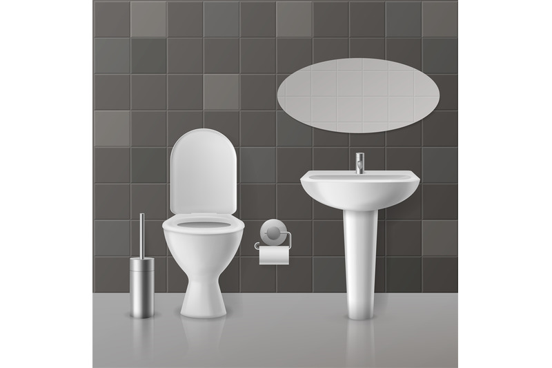 realistic-toilet-interior-white-toilets-mockup-and-ceramics-sanitary