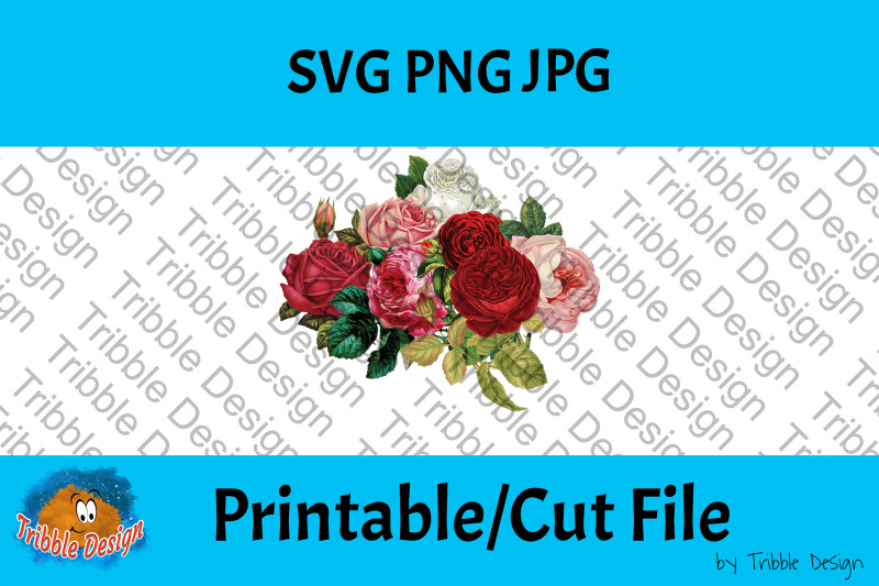 Download Vintage Flowers Bundle SVG, Flowers SVG, Decal, Roses, Floral Cut Fil By Tribble Design ...