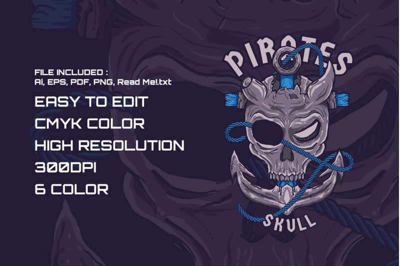 pirates-skull-t-shirt-illustration