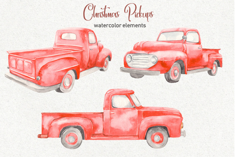 christmas-pickup-watercolor-clipart-and-christmas-elements