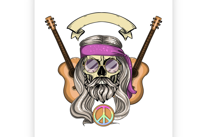 1-hippie-skull-with-hair