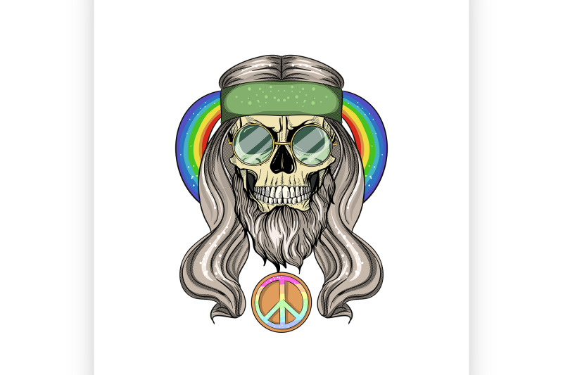 3-hippie-skull-with-hair