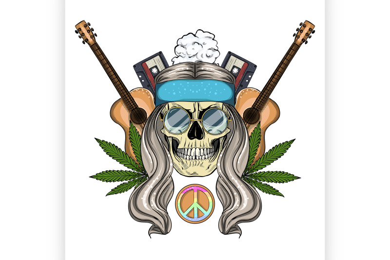 6-hippie-skull-with-hair