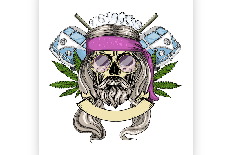 8-hippie-skull-with-hair