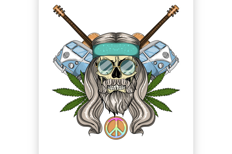 10-hippie-skull-with-hair