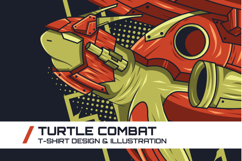 turtle-combat-t-shirt-illustration