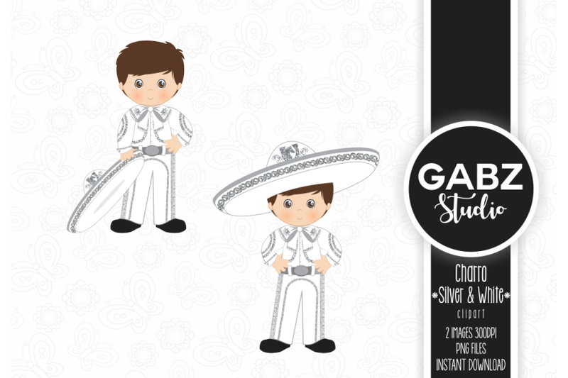 charro-silver-and-white-clipart