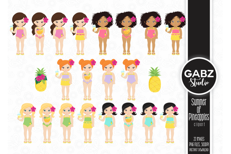 summer-of-pineapples-clipart