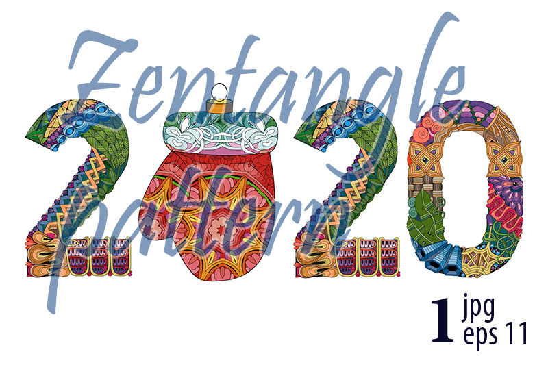 number-2020-with-a-christmas-ball-zentangle-vector-decorative-object