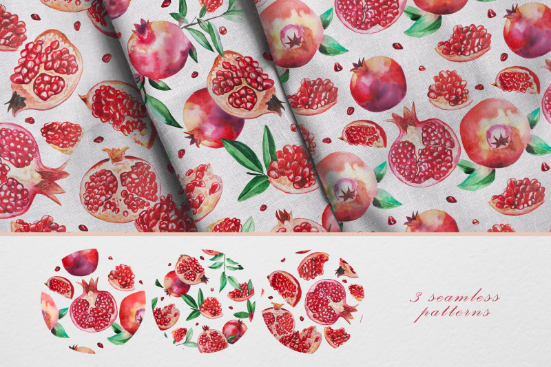 watercolor-pomegranate