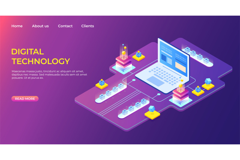 isometric-digital-technology-landing-page-business-success-computer