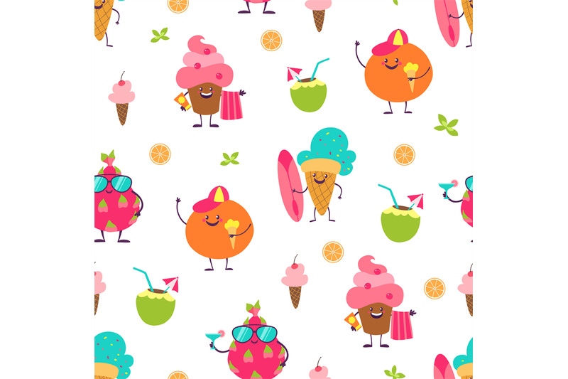 summer-cute-pattern-trendy-seamless-background-with-fruits-and-desser