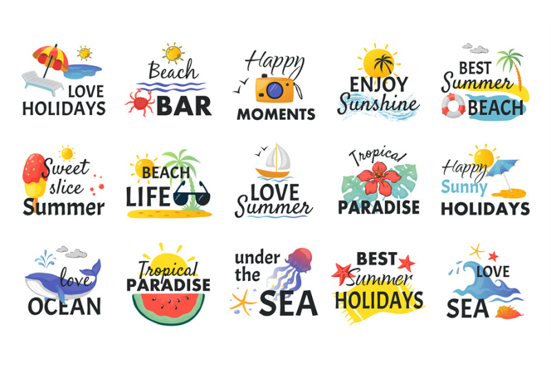 beach-hand-drawn-stickers-summer-holidays-labels-with-lettering-and-t