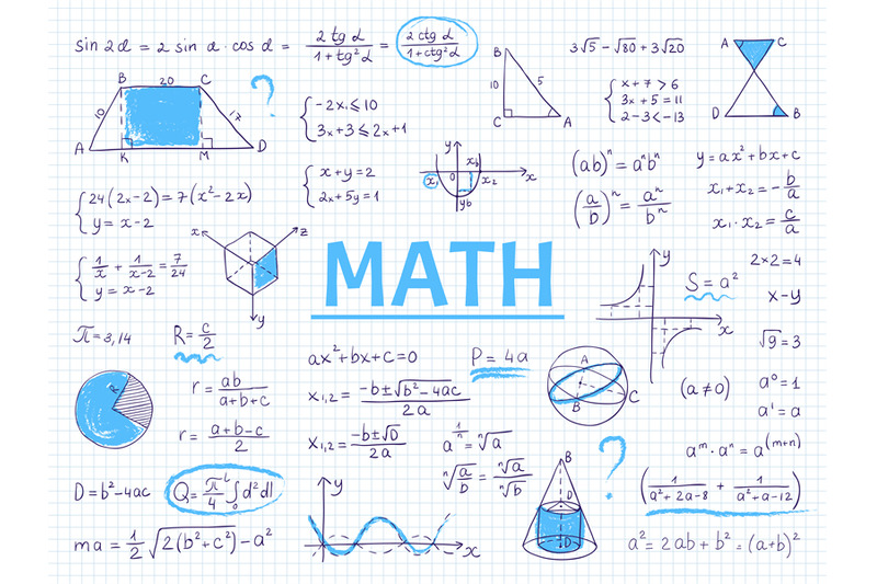 doodle-math-algebra-and-geometry-school-equation-and-graphs-hand-dra