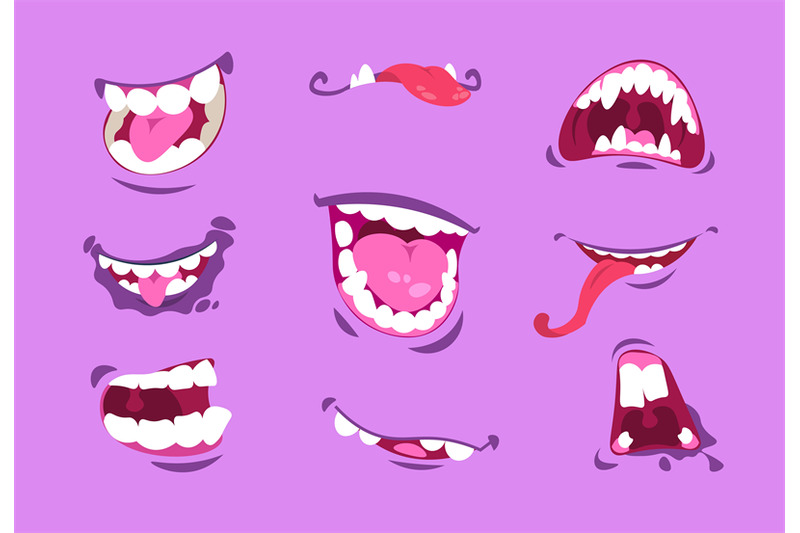 monster-mouths-cartoon-scary-and-crazy-faces-with-angry-expressions