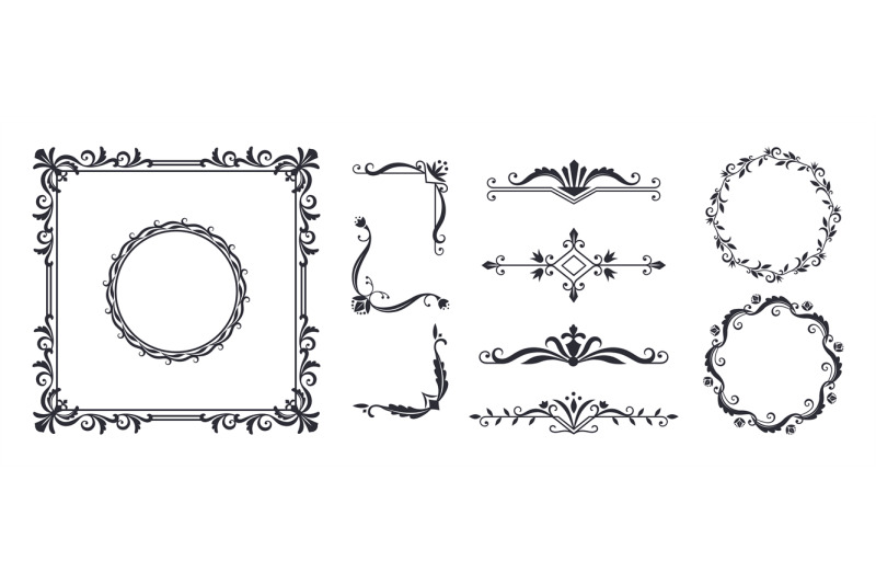 decorative-frame-elements-vintage-monogram-design-templates-for-invit