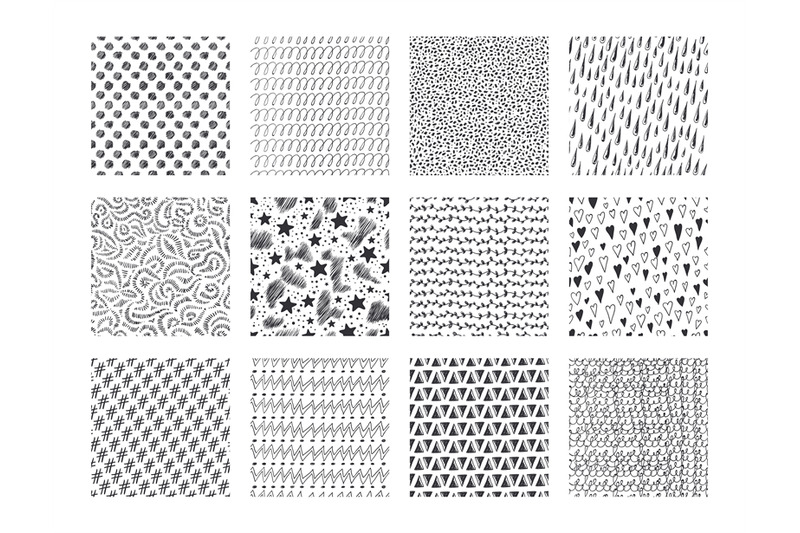 hand-drawn-textures-ink-brush-patterns-with-simple-and-grunge-doodle
