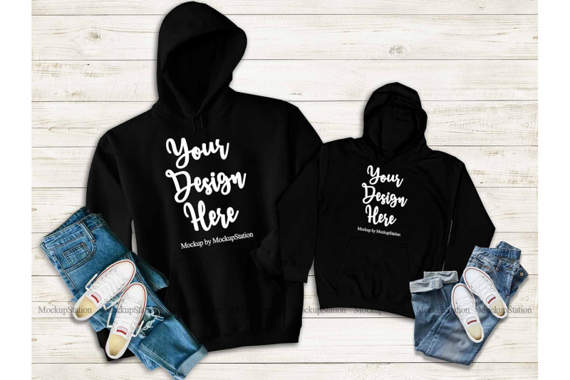 mommy-and-me-black-hoodie-mockup-matching-family-hooded-sweatshirts