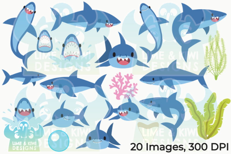 blue-sharks-clipart-instant-download-vector-art