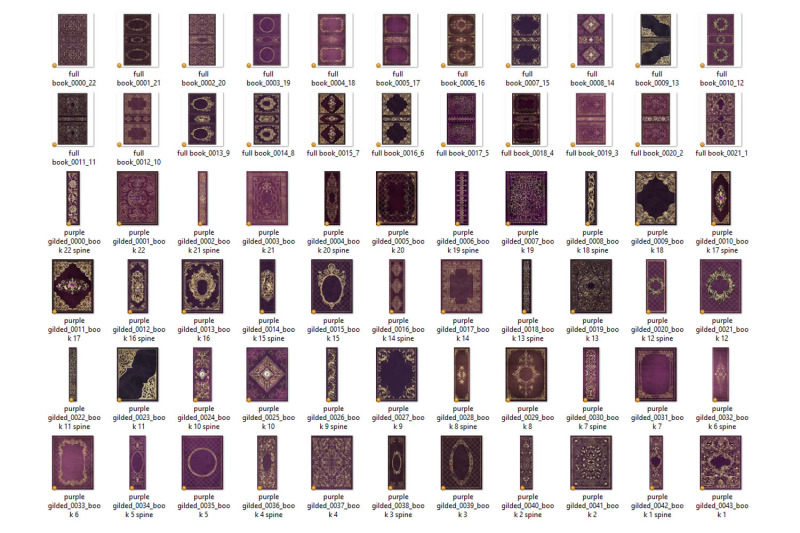 gilded-purple-book-covers