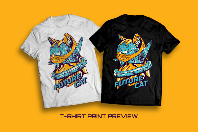 future-cat-t-shirt-illustration
