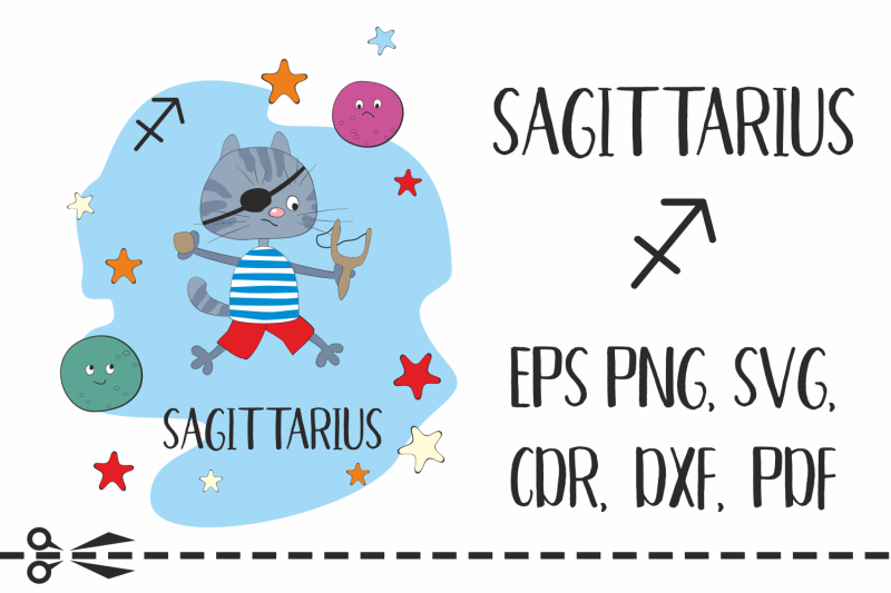 sagittarius-zodiac-sign-with-funny-cat