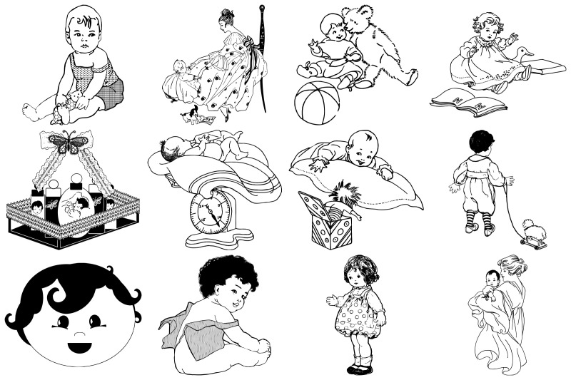 vintage-babies-toddlers-amp-moms-vector-ai-eps-png