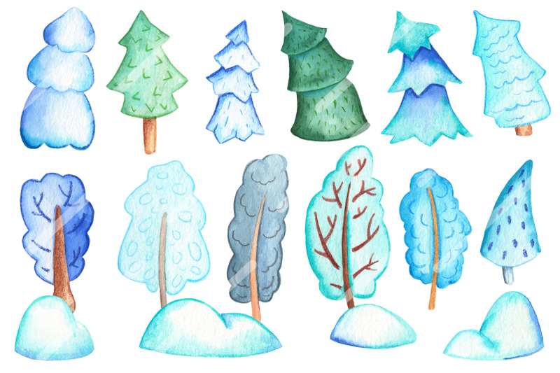 watercolor-christmas-clipart-and-patterns