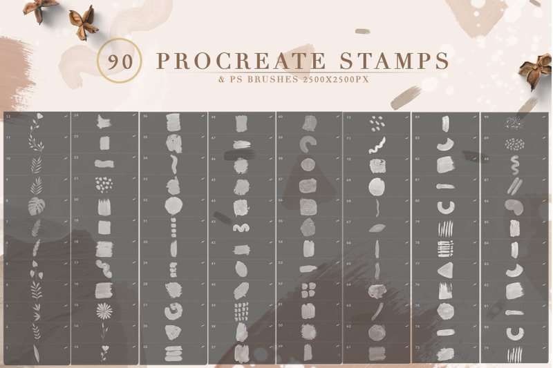 90-procreate-and-ps-stamp-brushes