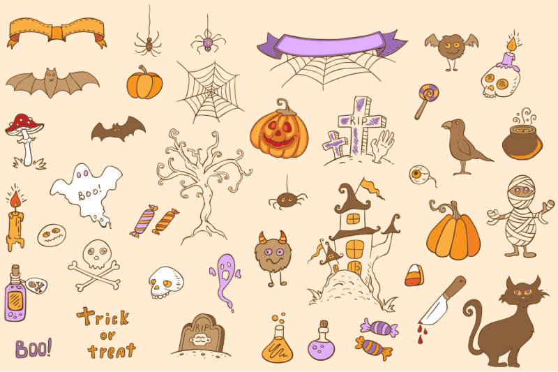 halloween-doodles