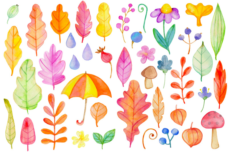 fall-colors-watercolor-design-kit