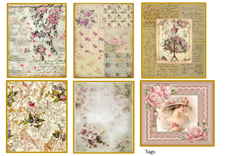 Shabby Chic Journaling Kit with Free Ephemera SVG File