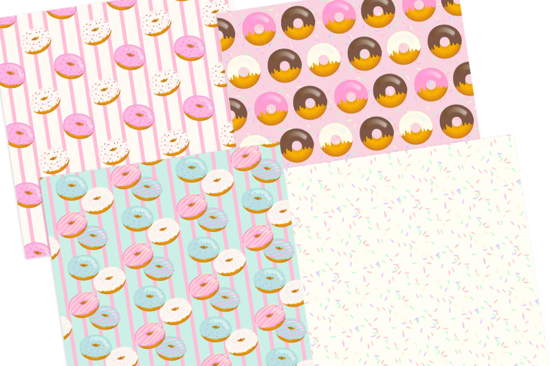 donuts-digital-papersgraphic-pattern